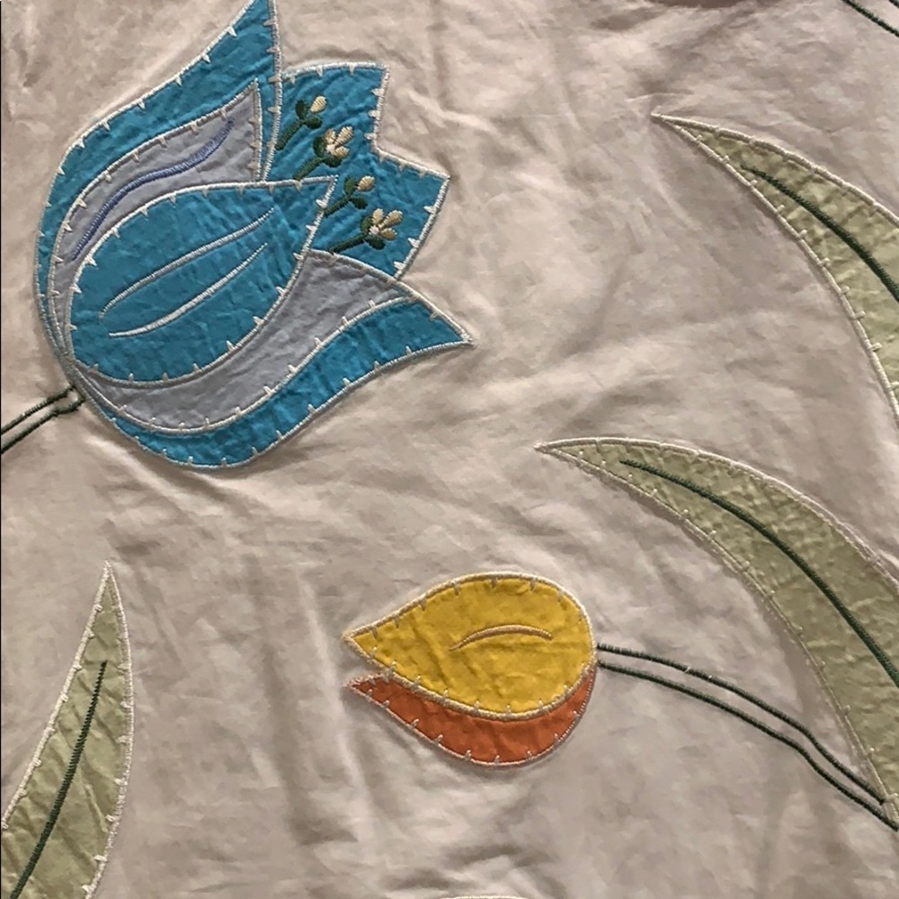 Mitzi white floral appliqué midi circle skirt - Picture 2 of 7